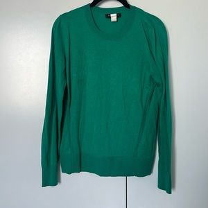 Banana Republic Round Neck Green Cardigan